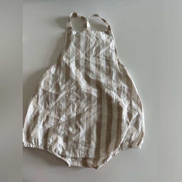 Rylee + Cru Chris Cross Stripes Romper - Picture 1 of 4